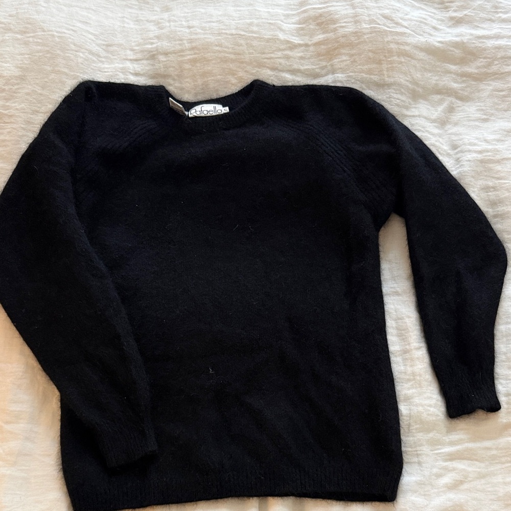 Vintage Rabbit Hair Black Sweater